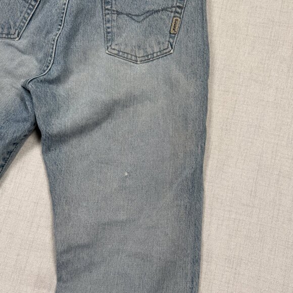 Vintage GUESS High Rise Tapered Leg Jeans Light Blue Wash Cotton Size 30 - Picture 5 of 15